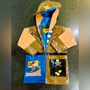 Kidorable Blue and Brown Pirate Raincoat